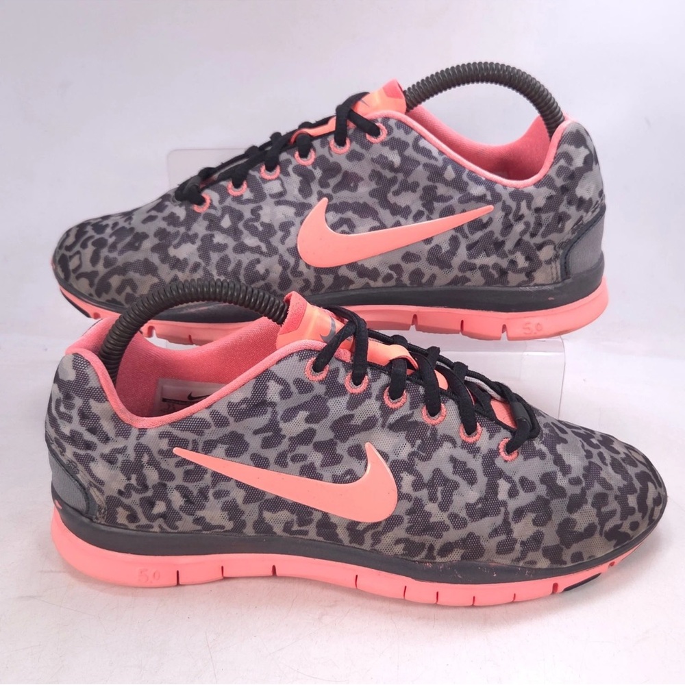 Nike Free Trainer Fit 3 Run Shoe Womens 9 555159-007 Pink Cheetah Print